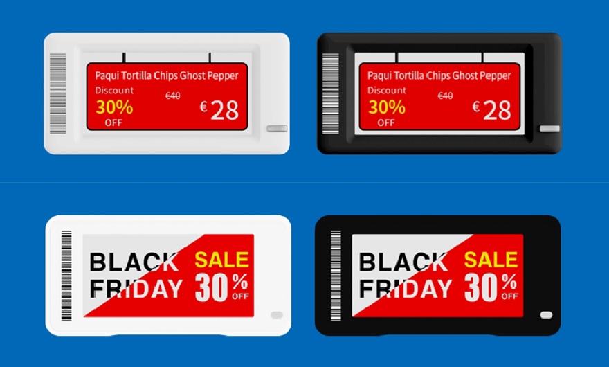 2.13-inch electronic shelf labeling system