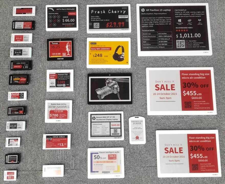 E-ink ESL digital price tags