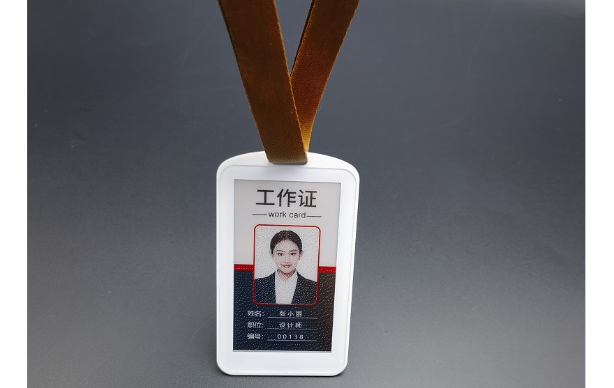 E-ink battery-powered digital name tag
