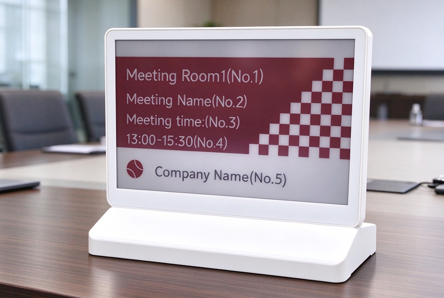 e-ink meeting sign