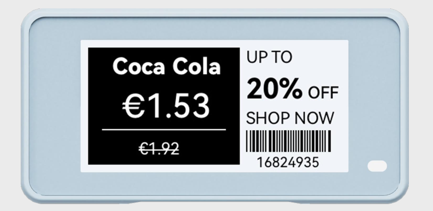 electronic price tag for frozen food