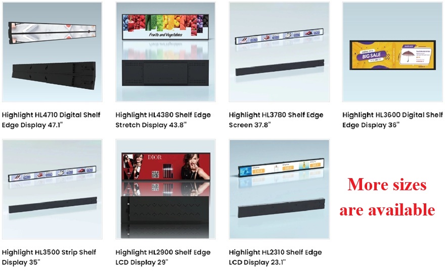 smart shelf edge stretch displays
